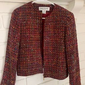 Vintage Tweed Blazer, Rena Rowan, Size 4P